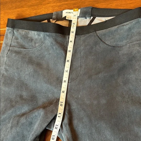 Helmut Lang Real Suede Leggings | Stretch Leather Pants | Designer Luxury - Picture 9 of 11